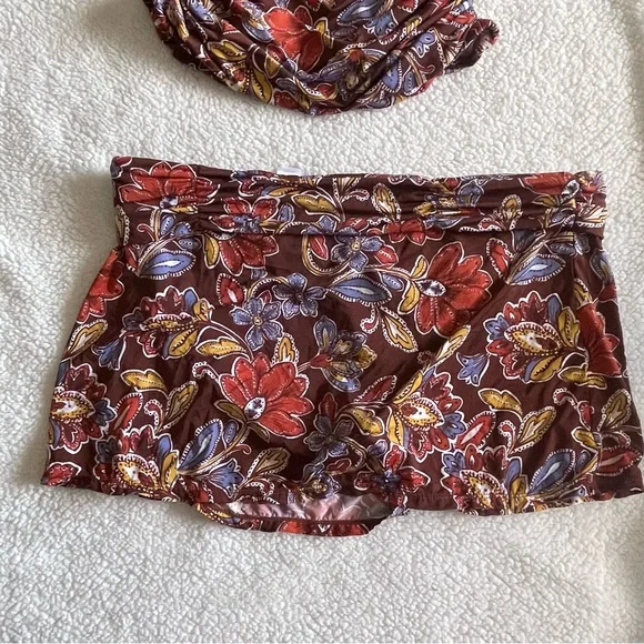 Garnet Hill mahogany paisley tankini size 10/14 - Picture 9 of 13